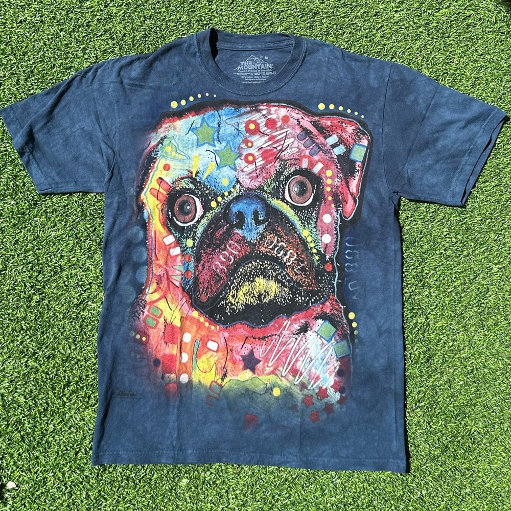 The Mountain Vibrant Pug Tee Size M